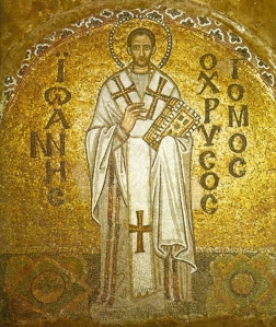 Mosaico de San Juan Crisóstomo en Santa Sofía (Constantinopla)